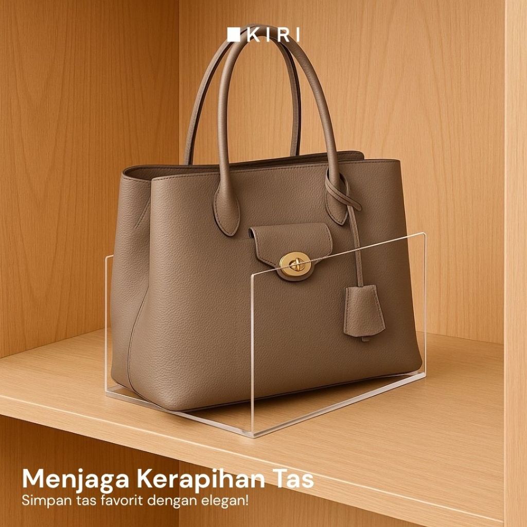 Jual Rak Sekat Tas Wanita Akrilik | Organizer Tas Dompet Handbag ...