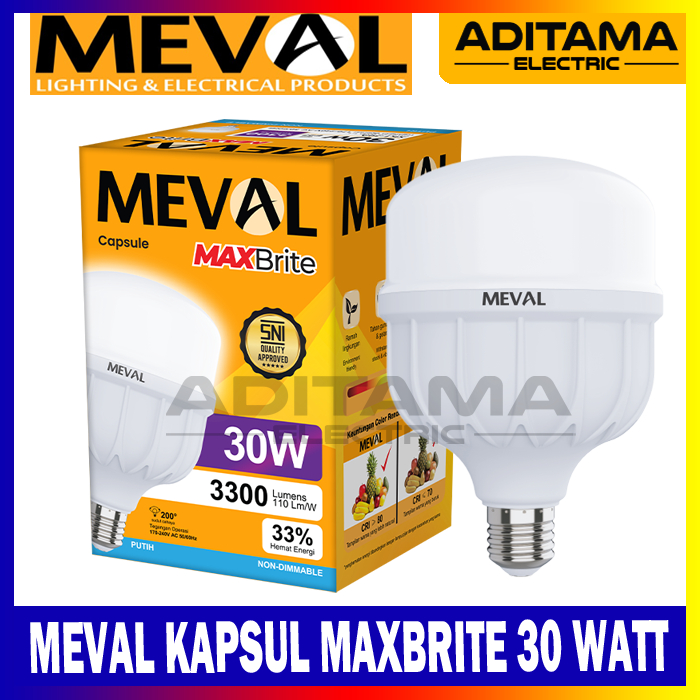 Jual MEVAL LED CAPSULE MAXBRITE 30 WATT / LAMPU LED KAPSUL MAXBRITE 30W ...