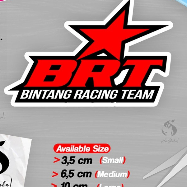 Jual Stiker BRT Bintang Racing Team Sticker Racing Ngabers Bahan Vinyl ...