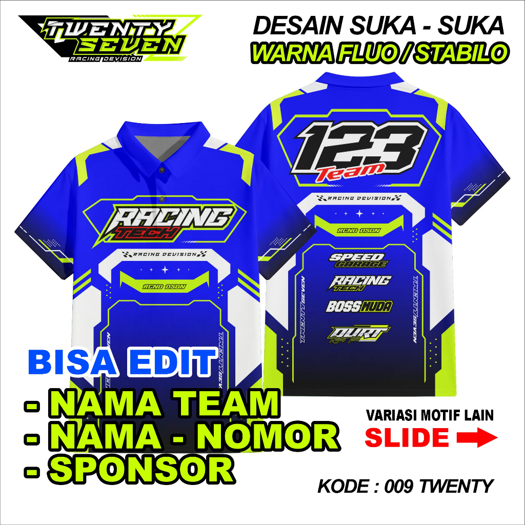 Jual JERSEY RACING EDIT NAMA Custom Full Printing Jersey Balap Team ...