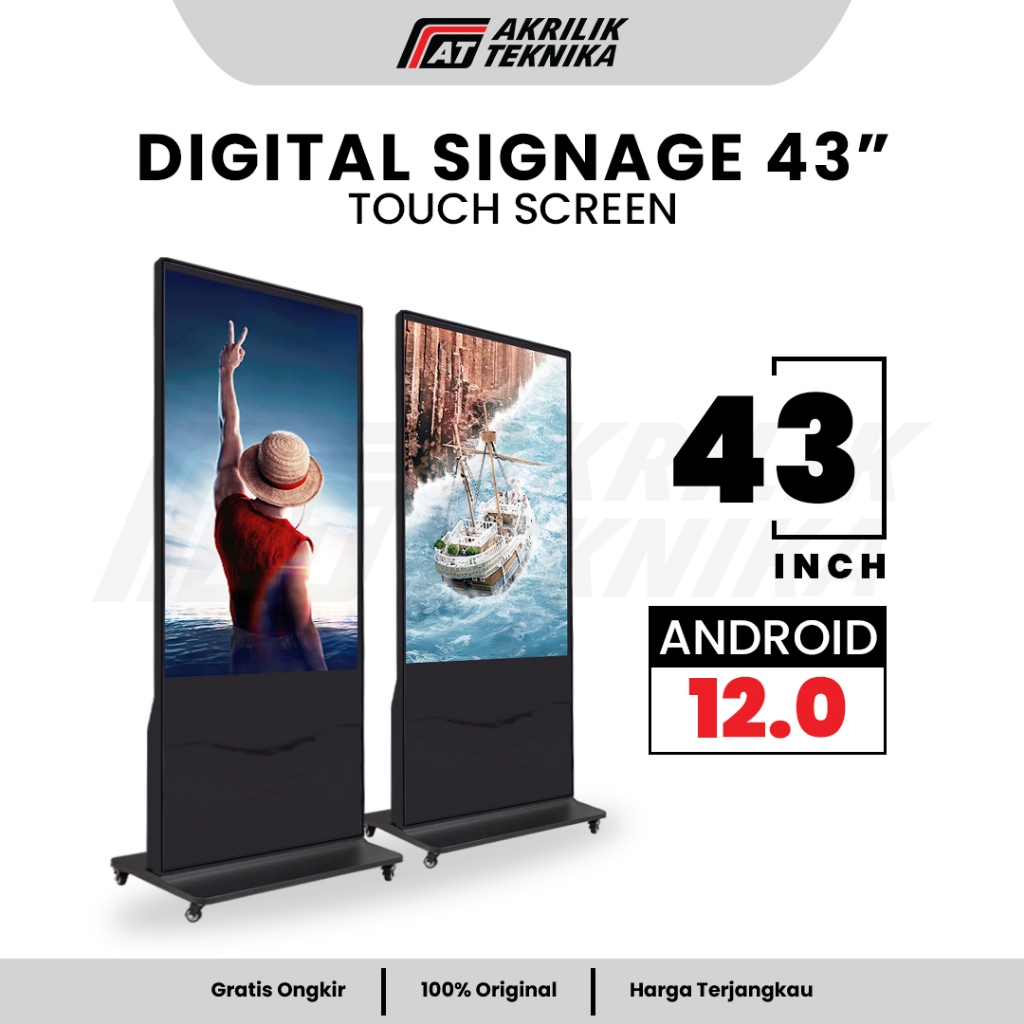 Jual Digital Signage 43” Display OS Android Media Promosi Digital Floor ...