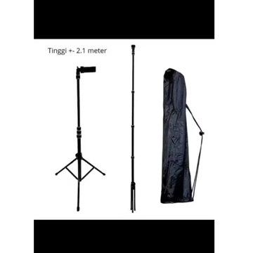 Tripod Handphone 2 1M Full Besi Pluss Mini Ball Head Holder Tripod Hp Kamera Live Streaming