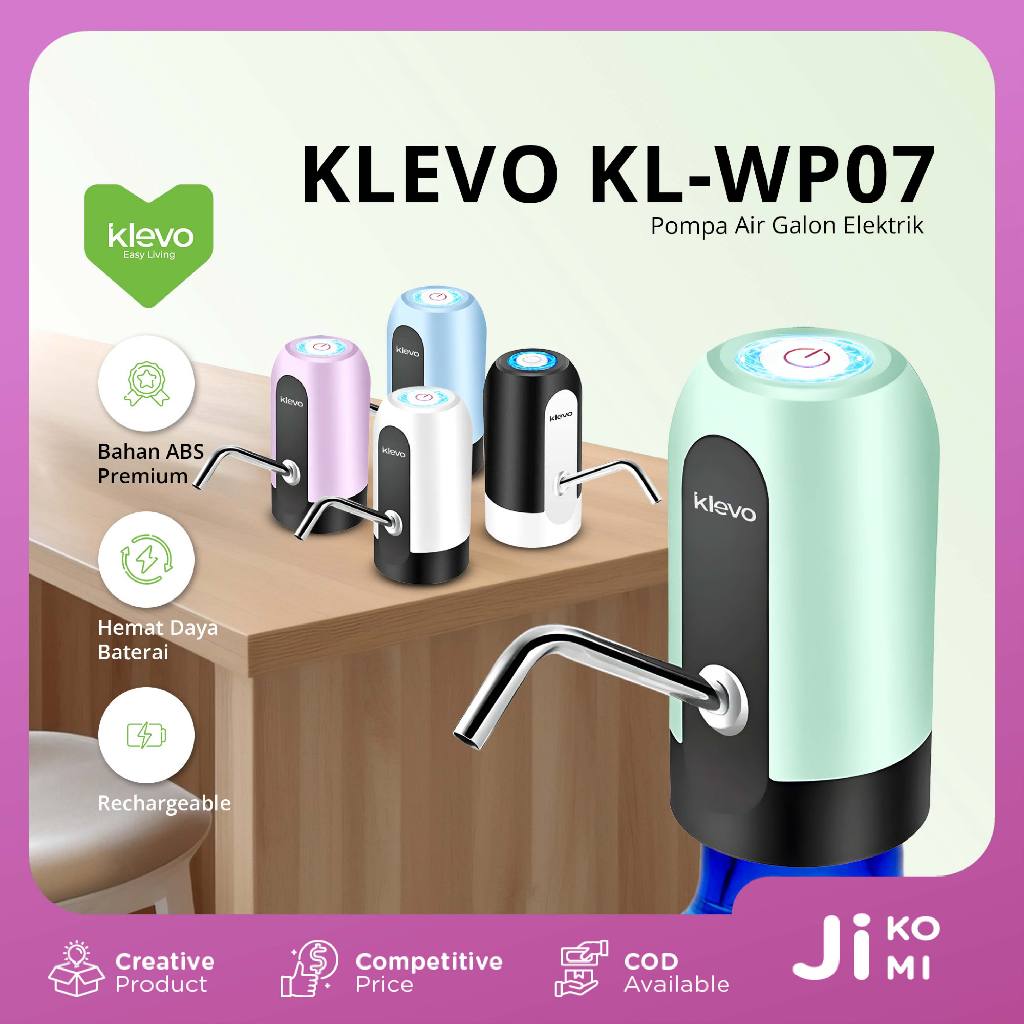 Jual KLEVO KL-WP07 Pompa Galon Elektrik LED Rechargeable Automatic ...