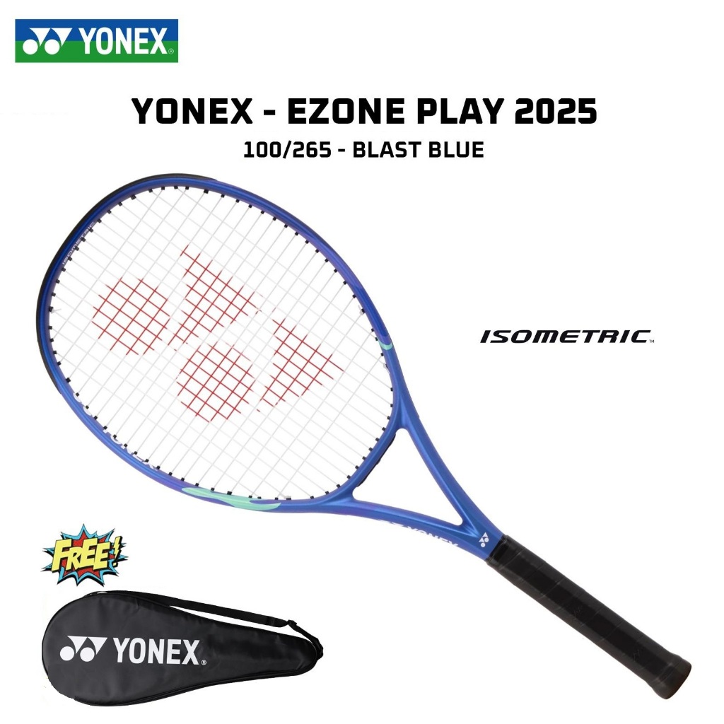 Jual YONEX Ezone Play 100 (265 gr) Blast Blue (Strung) Raket Racket ...