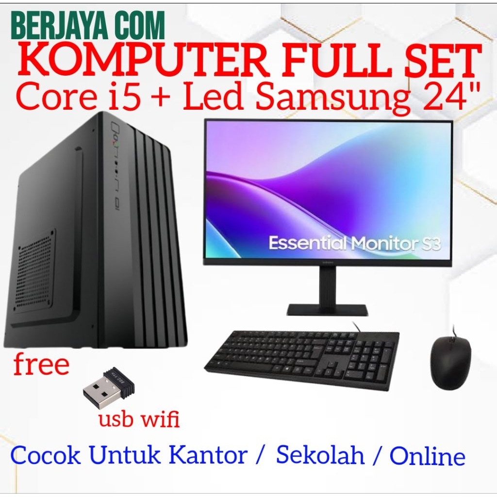 Jual Full set Core i5 - Samsung 24