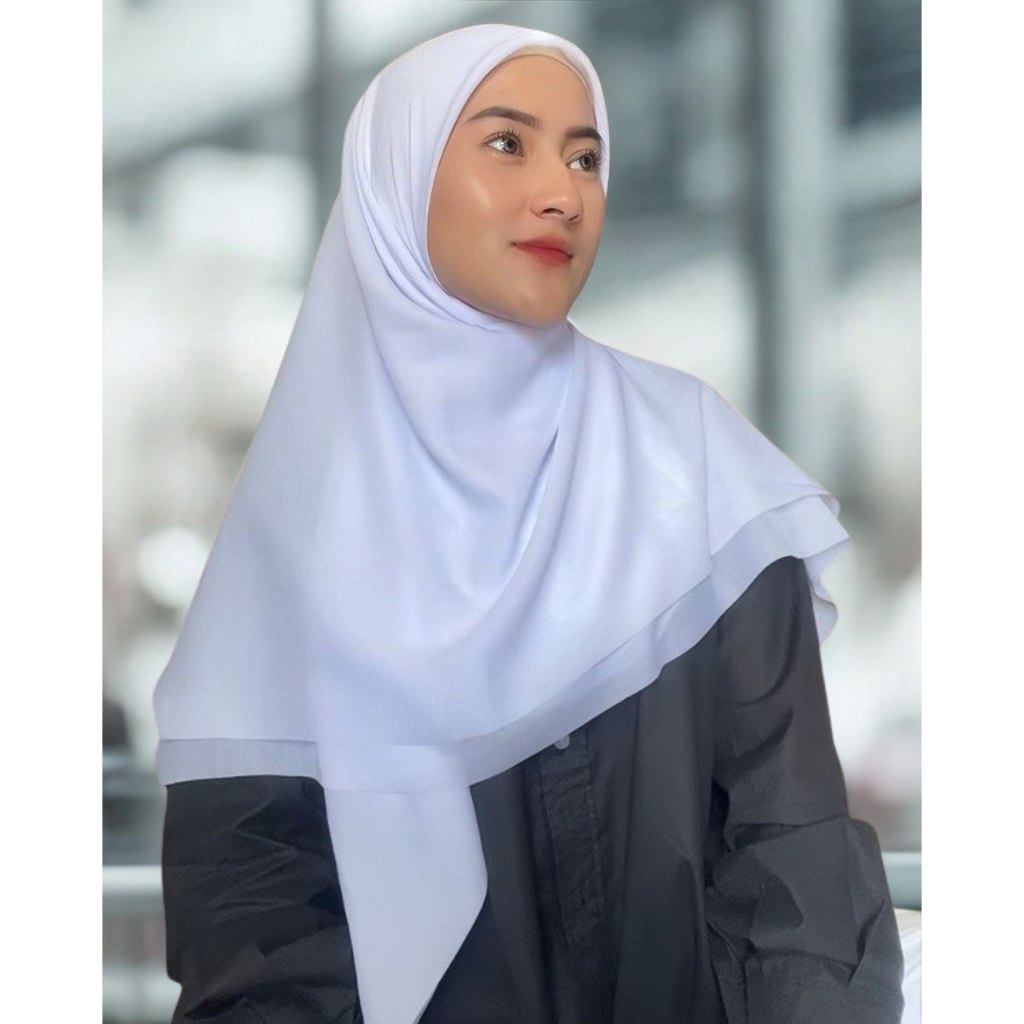 Emhermahijab SAWEEYYA Jilbab Segi Empat Ultrafine Paris Mega Stitch Syar'I Jumbo 130x130