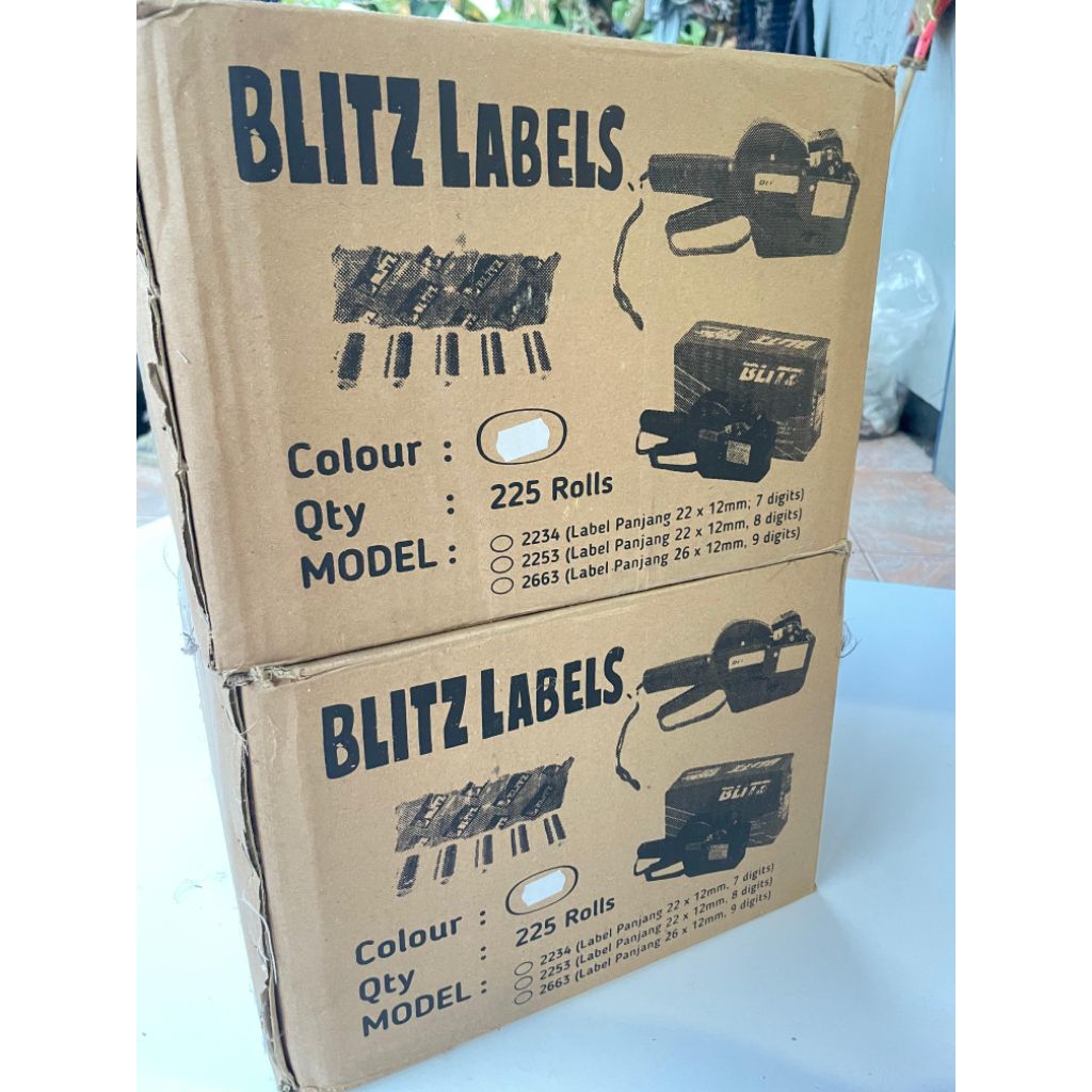 Jual Blitz Labels Putih/White Sticker Numbering Kertas Roll garment ...