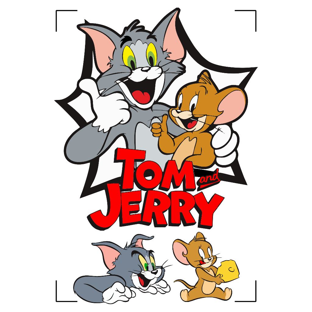Jual TD003- STICKER TOM & JERRY, AKSESORIES STIKER TOM & JERRY, TOM ...