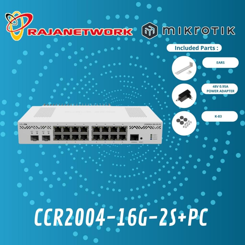 Jual MikroTik CCR2004-16G-2S+PC Cloud Core Router CCR 2004 16G 2S+ PC ...