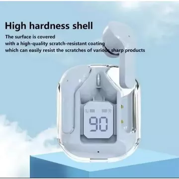 Headset TWS Hifi V8 Earphone Handsfree Bluetooth Wireless Air31 Keren Transparan Bening
