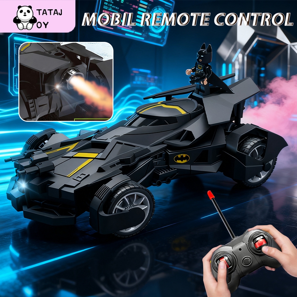 Jual Tatajoy Mainan RC Batman Mobil Remote Control Spray Asap Lampu ...