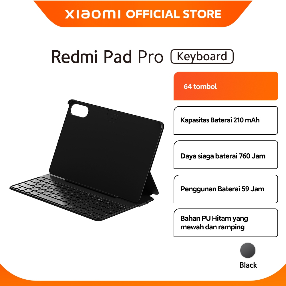 Jual Official Xiaomi Redmi Pad Pro Keyboard | 64 Keys | Kapasitas ...
