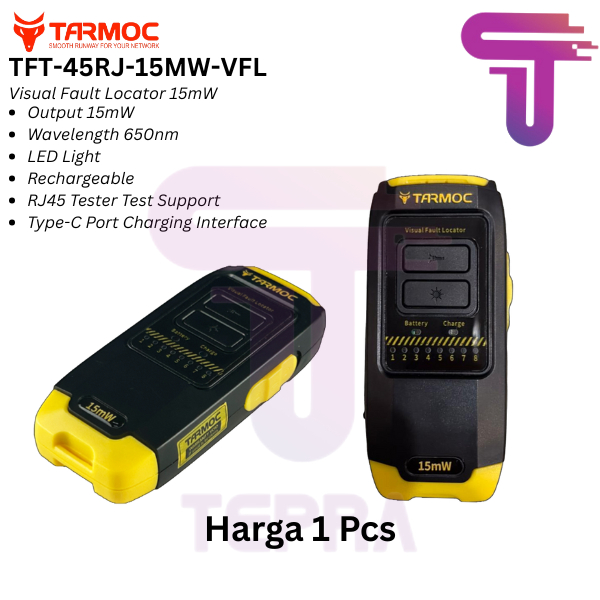 Jual Tarmoc TFT-45RJ-VFL | Visual Fault Locator mini Rechargeable + LAN ...