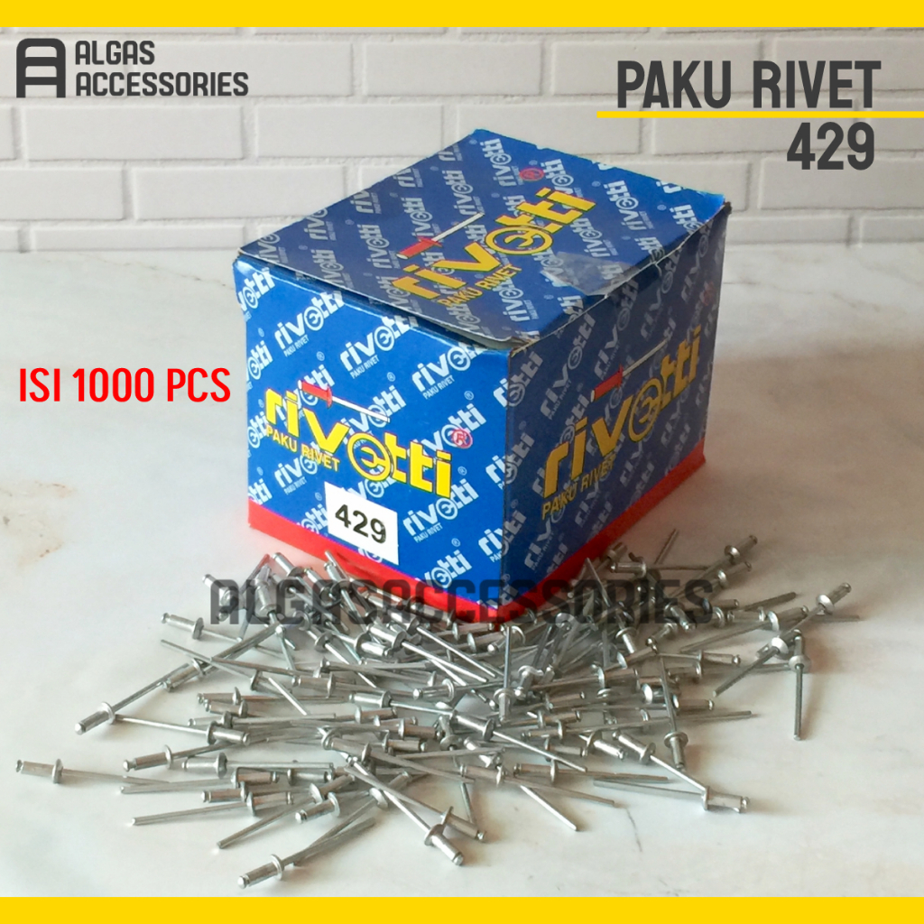 Jual Paku Rivet Rivetti 429 ORIGINAL isi 1000pcs | Shopee Indonesia
