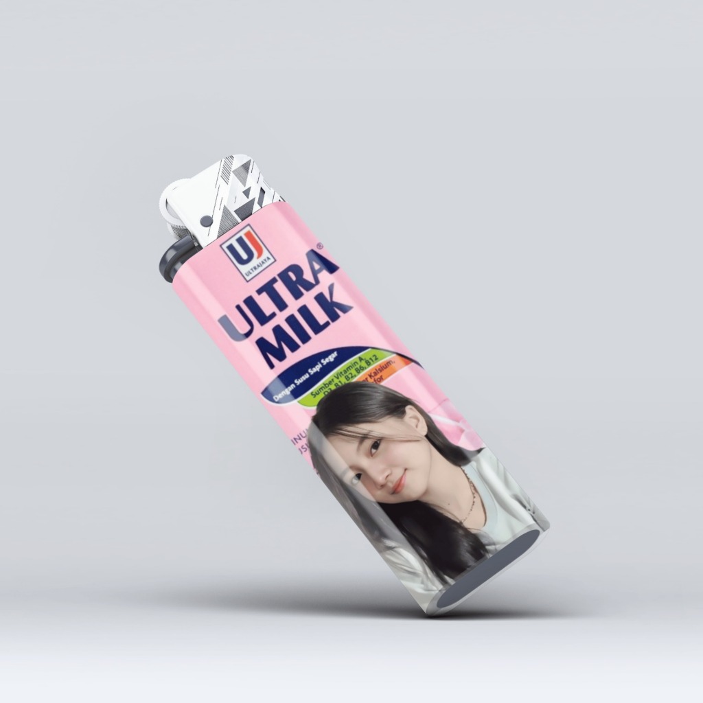 Jual Korek Api Custom Foto Full Stiker 2 Sisi Gambar Ultramilk Warna ...