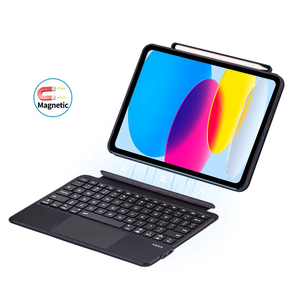 Jual Detachable Smart Magnetic Keyboard trackpad backlit RGB Cover Case ...