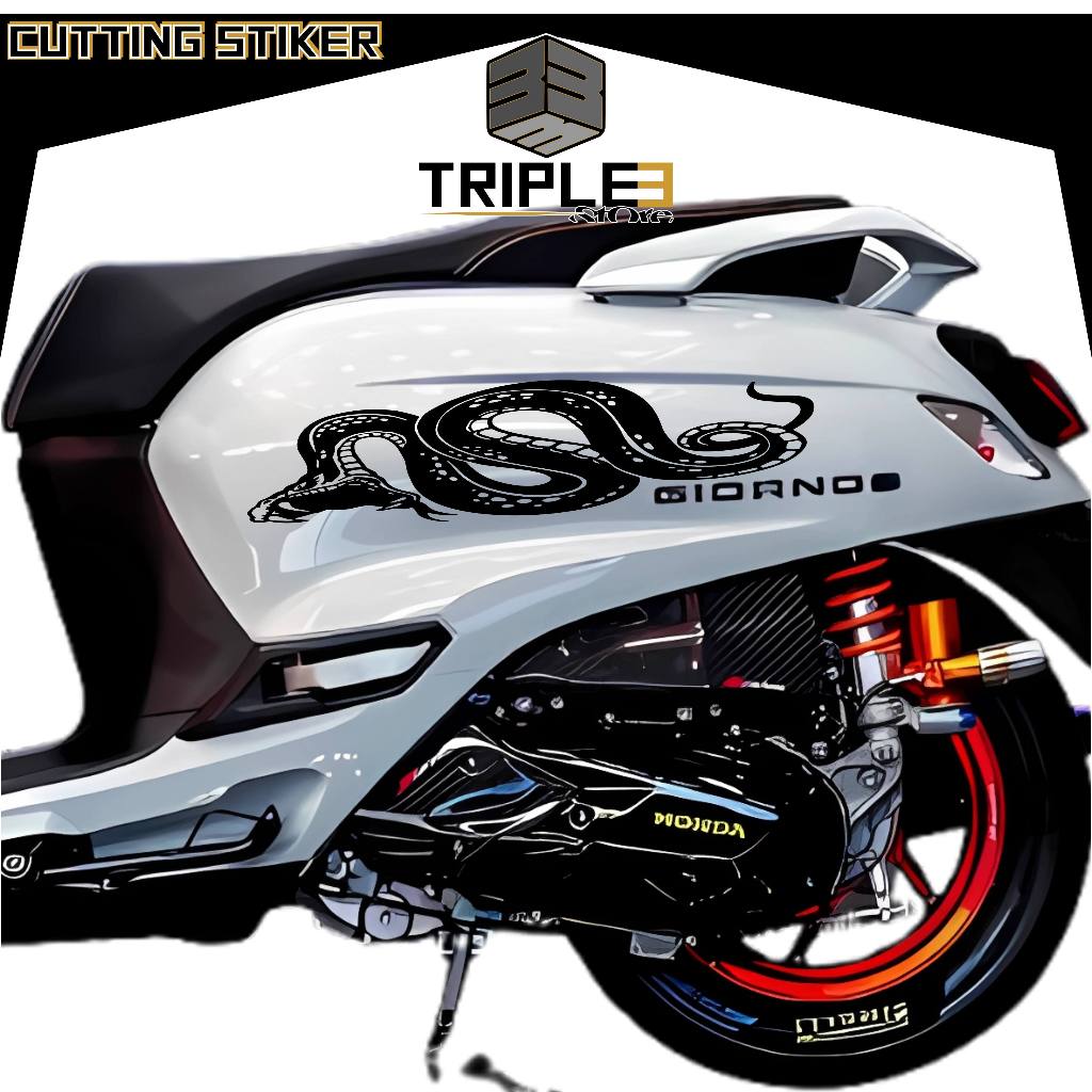 Jual Stiker Motor Honda Giorno/G.6/Sticker Cutting motif ular/Striping ...