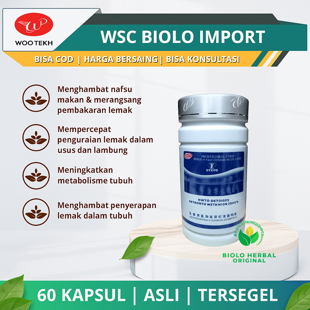Jual BIOLO WSC BIOLO 100% ASLI ORIGINAL IMPORT OBAT DIET PELANGSING ...