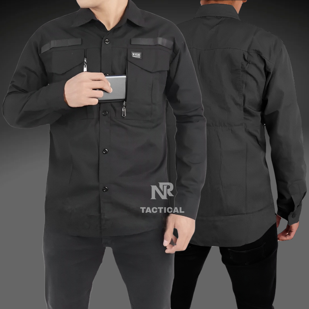 Jual Baju Seragam Kerja Kantor Lengan Panjang W-TAC Kemeja Lapangan ...