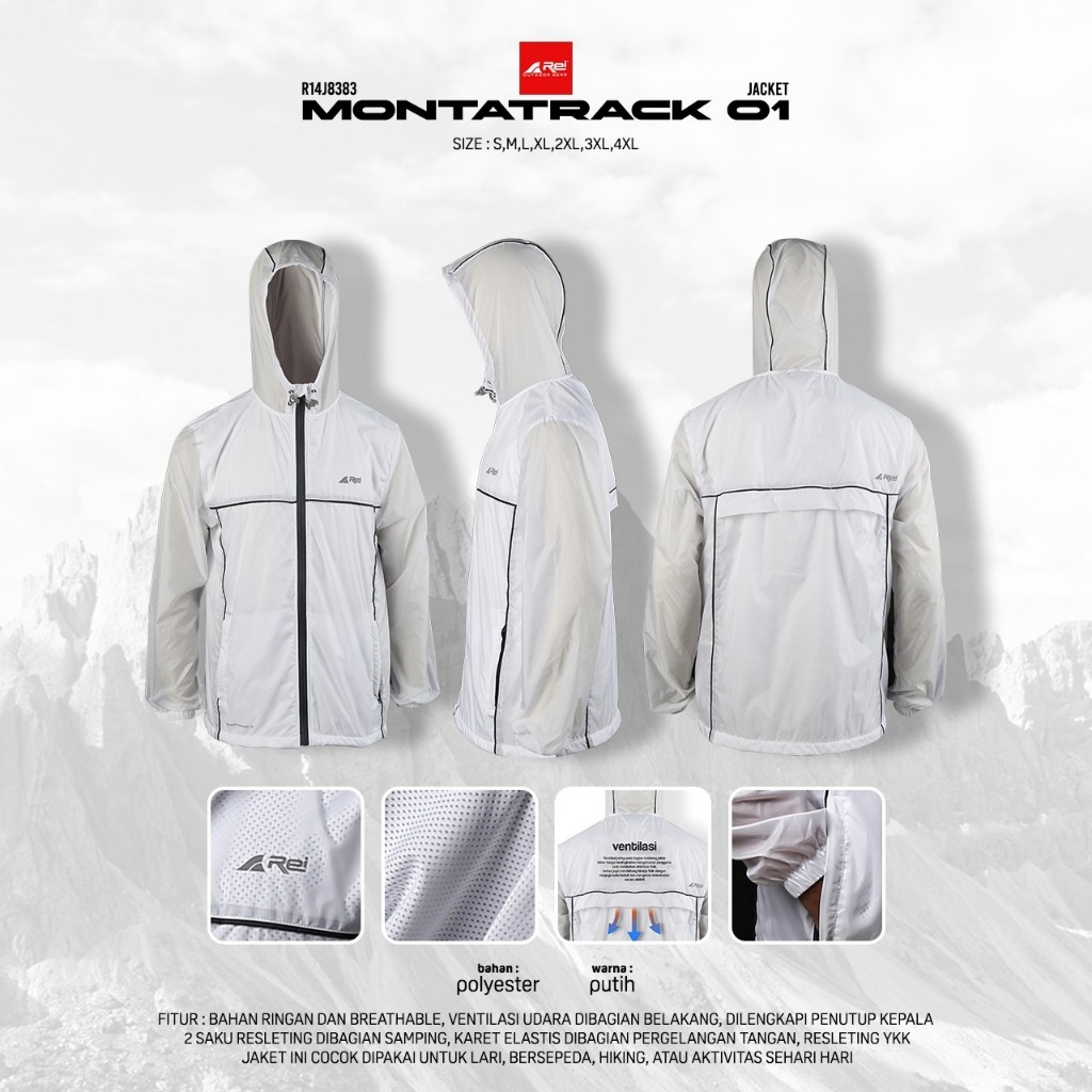 Jual Jaket Pria Monta Track 01 Arei Outdoorgear | Shopee Indonesia