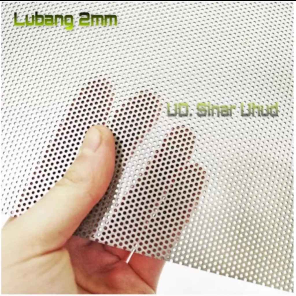 Jual Plat lubang Stainless 304 Tebal 1mm lubang 2mm lebar 20cm X 40cm ...