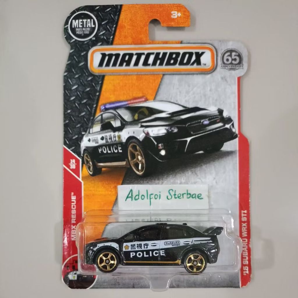 Jual matchbox '15 subaru impreza police wrx sti mbx 2014