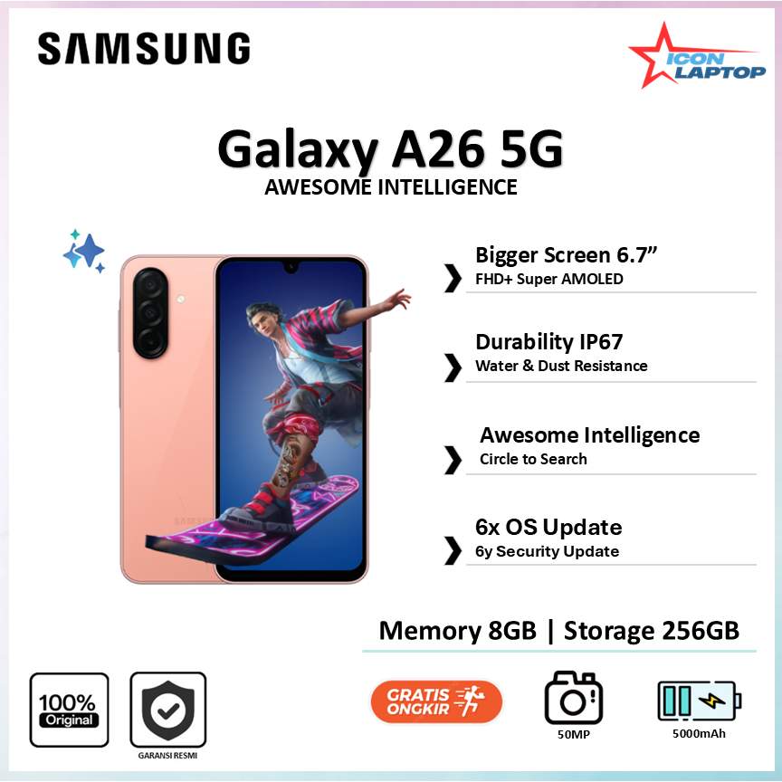 Jual Samsung Galaxy A26 5G 8/256GB | 6.7