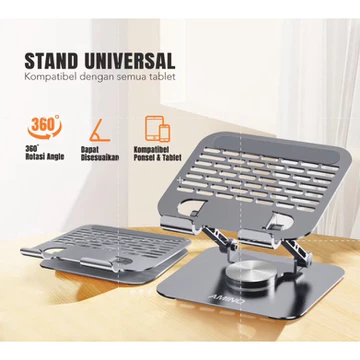 Stand Holder 100 Alluminium Full Alluminium Laptop Macbook Notebook IPAD Mac Dudukan Lipat Pro