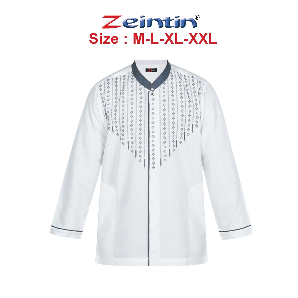 Zeintin - Baju Koko Pria Lengan Panjang Fashion Muslim Bahan Katun Kurta Pakista - foto 4