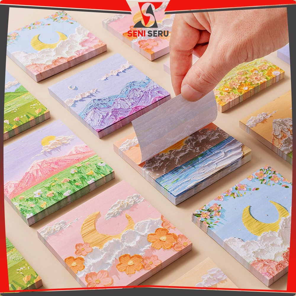 Jual EC Memo Tempel Notes Pemandangan / Memo Tempel Aesthetic Sticky ...