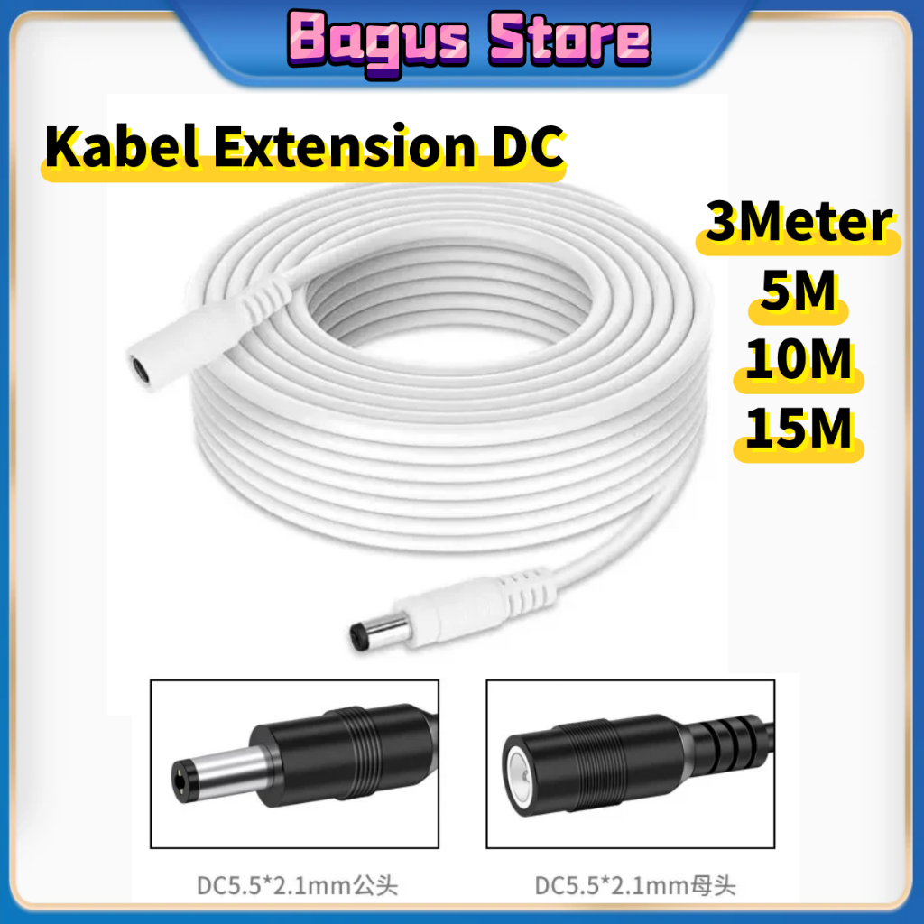 Jual Kabel Power DC 3M/5M/10M/15M Kabel Ekstensi Daya Dc 12V Power ...