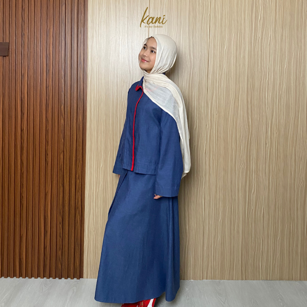 Jual KANI Naru Set | Setelan Rok A-Line Panjang Kemeja Outer Wanita ...