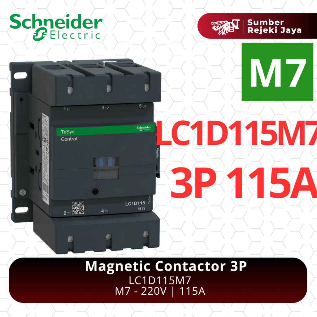 Schneider Kontaktor LC1D115M7 3P 115A 220VAC 220V | magnetic contactor | M7
