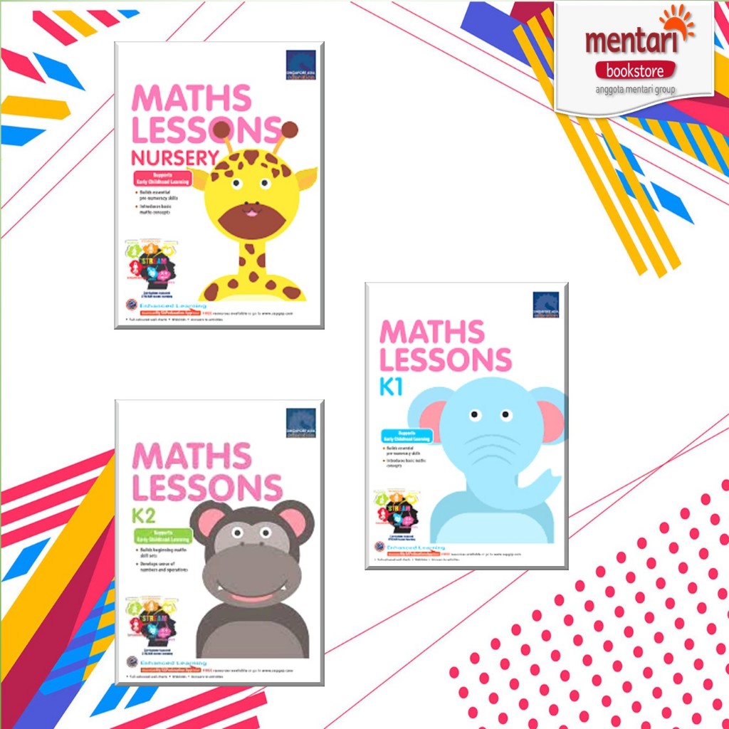 Jual MATHS LESSONS For Kindergarten||Buku Latihan Matematika TK ...