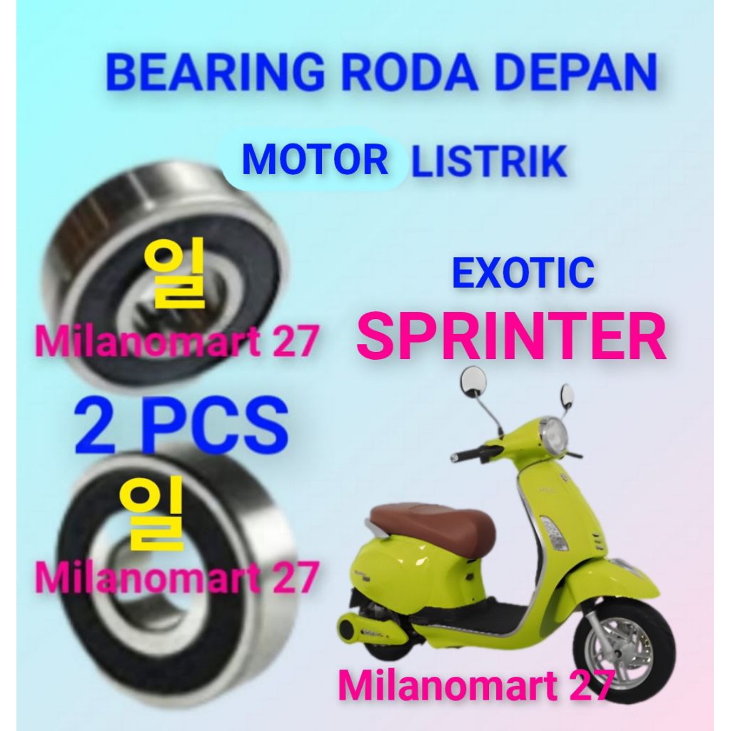 Jual bearing roda depan motor listrik exotic sprinter laker klahar roda ...