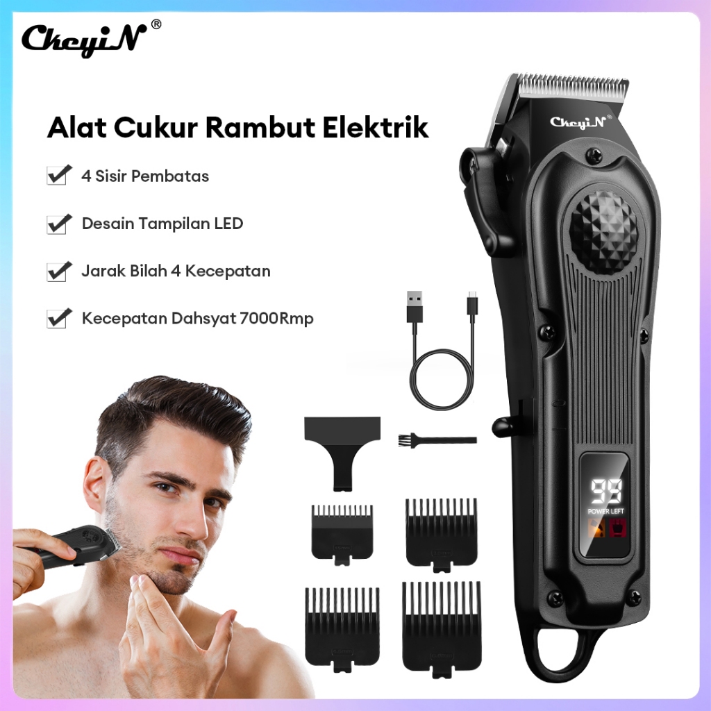 Jual CkeyiN Hair Clipper Profesional Alat Potong Rambut Alat Cukur ...