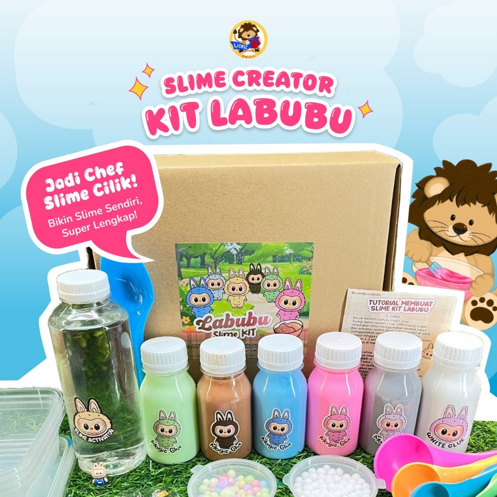 Jual Slime Kit LABUBU By Lionz.idn - Mainan DIY Slime Karakter Buatan ...
