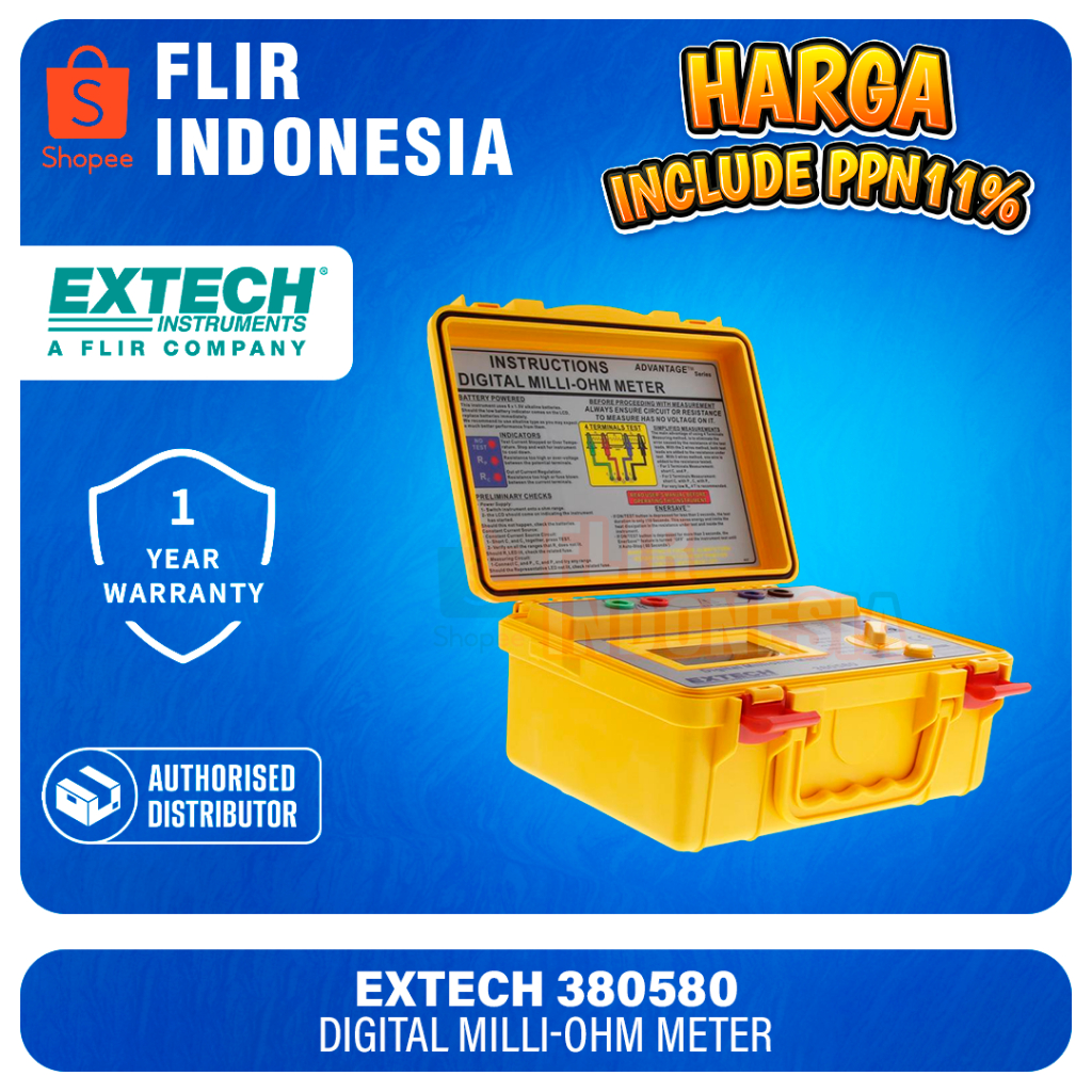 Jual Extech 380580 Battery Powered Milliohm Meter | Shopee Indonesia
