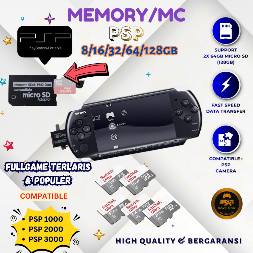 Jual Memory Card Psp Sony Full Game | Shopee Indonesia