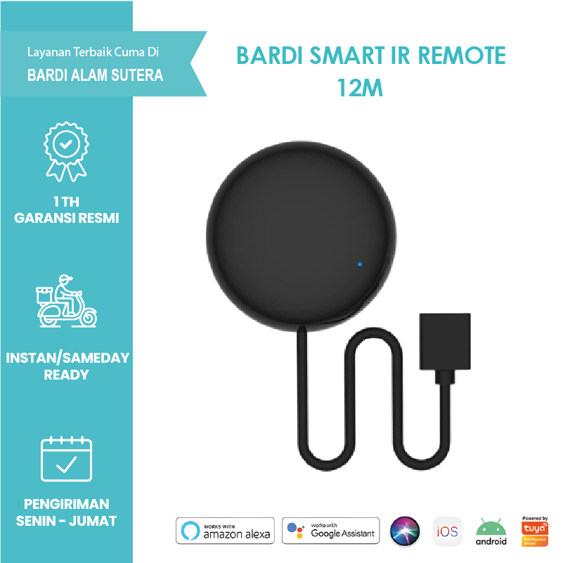 Jual BARDI Smart Universal IR Remote 12M Infrared WiFi Max 12M | Shopee ...