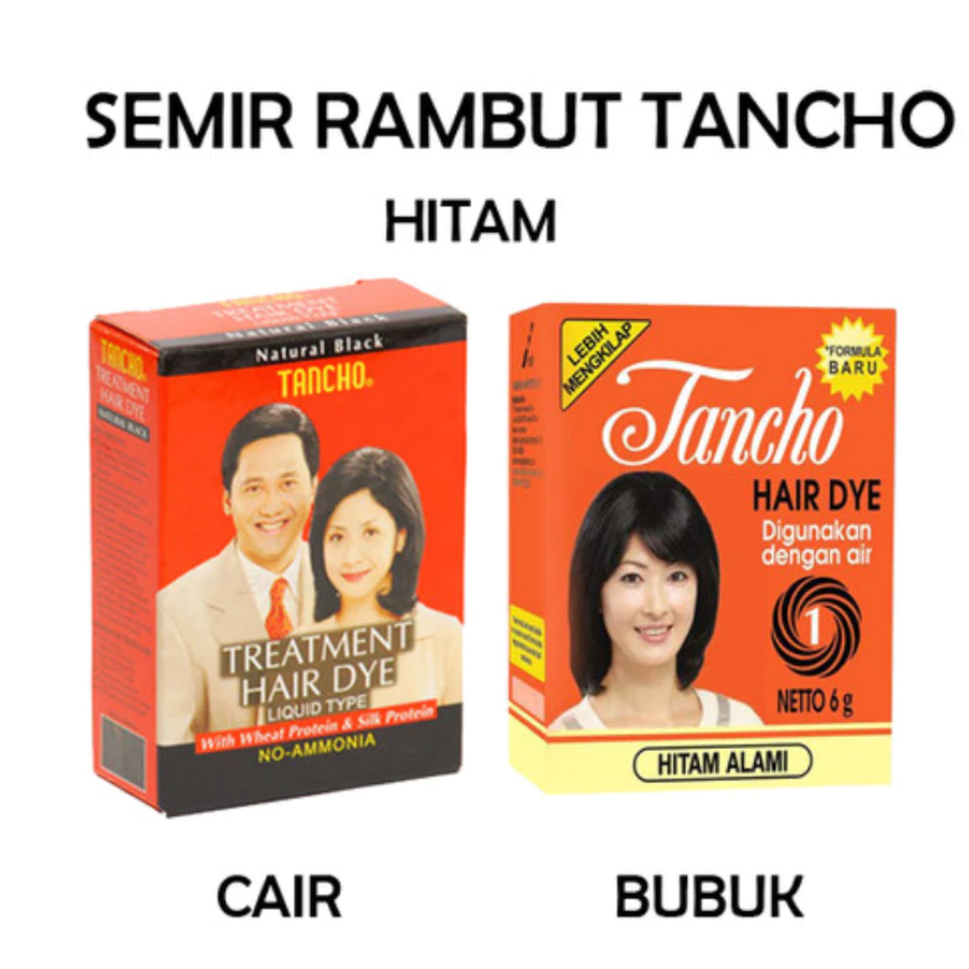 Jual Semir Rambut Tancho Hair Dye Bubuk(6gr), Cair Kecil(40ml) | Shopee ...