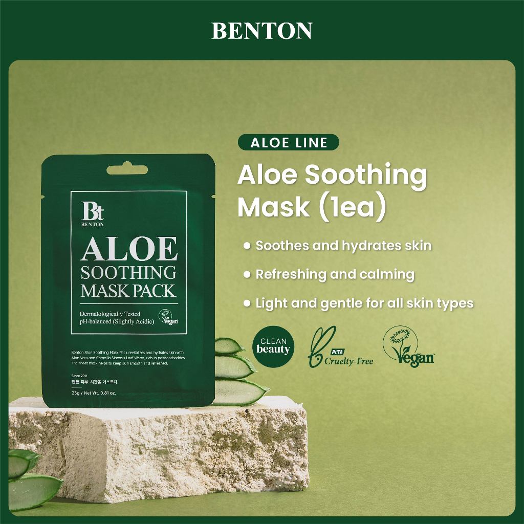 Jual Benton Aloe Soothing Mask (1 pcs) - Hydrating Sheet Mask | Shopee  Indonesia