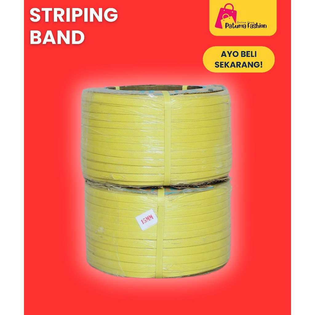 Jual Strapping Band Tali Packing 15mm Warna Kuning | Shopee Indonesia