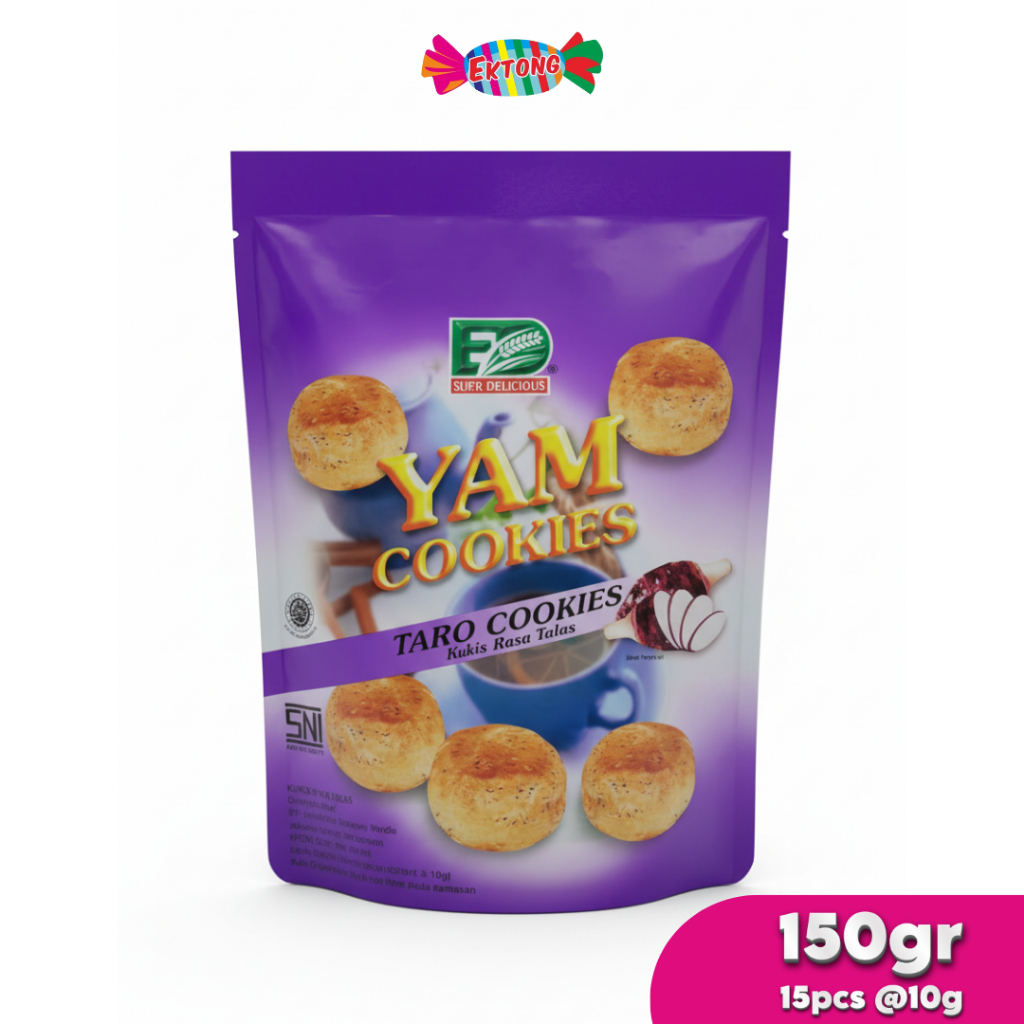 Jual Ever delicious yam cookies taro 150gr ( 15pcs @10g) | Shopee Indonesia