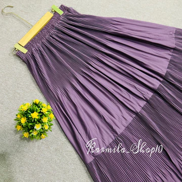 Angela Skirt Rok Maxi Susun DUA Plisket Lidi Mayung Rok Plisket Lidi Cabang Ruflle Pleated Skirt