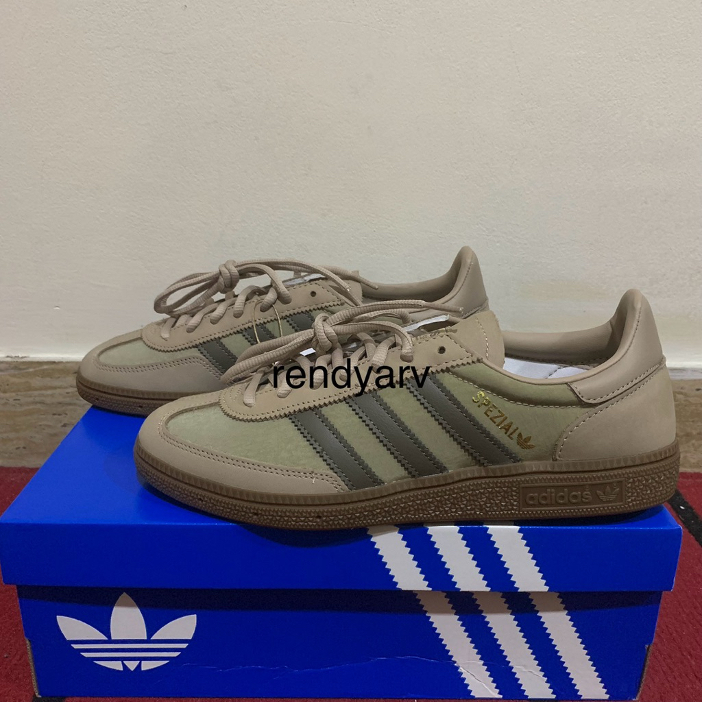 Jual Sepatu Adidas Handball Spezial Khaki Brown Original JR3666 ...