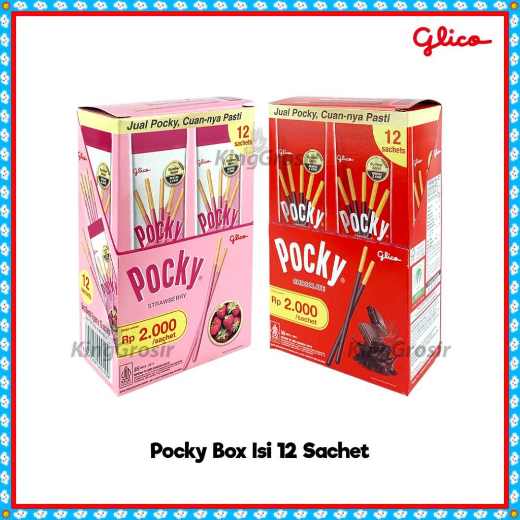 Jual Glico Pocky BOX Isi 12 Sachet / Pocky Biskuit Stik 12x9gr | Shopee ...