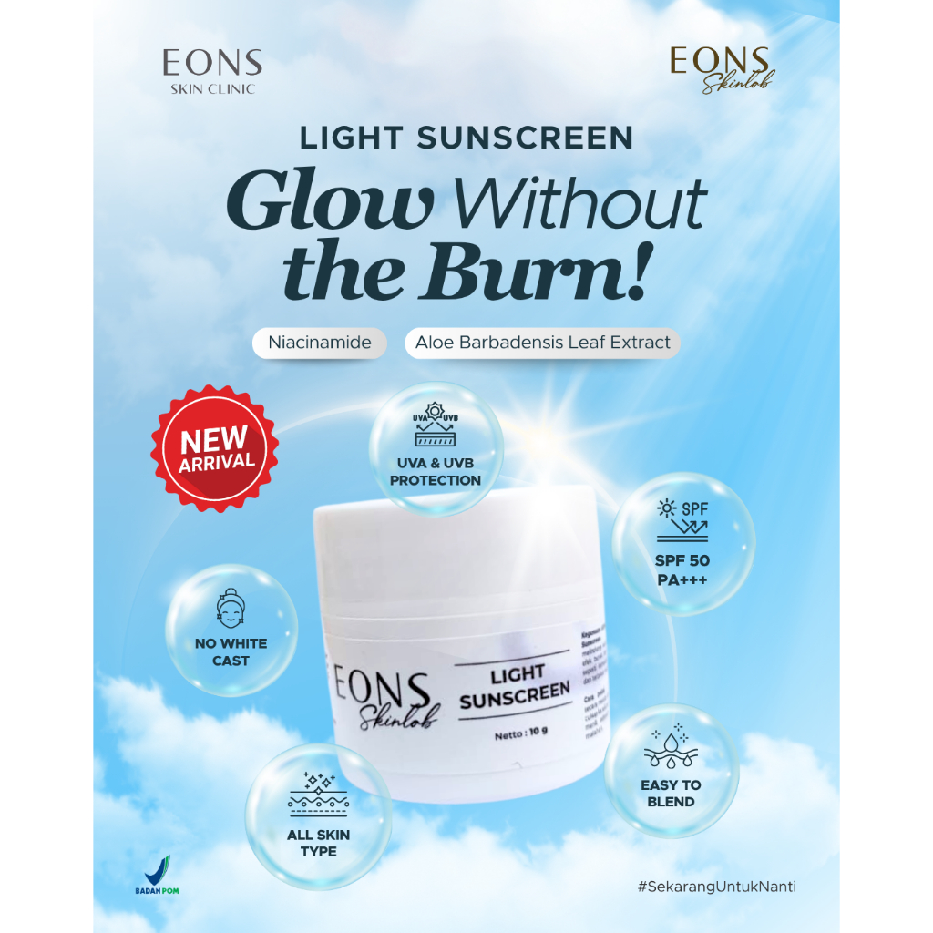 Jual [BARU] EONS SKINLAB - Light Sunscreen 10gr | Sunscreen Wajah SPF ...
