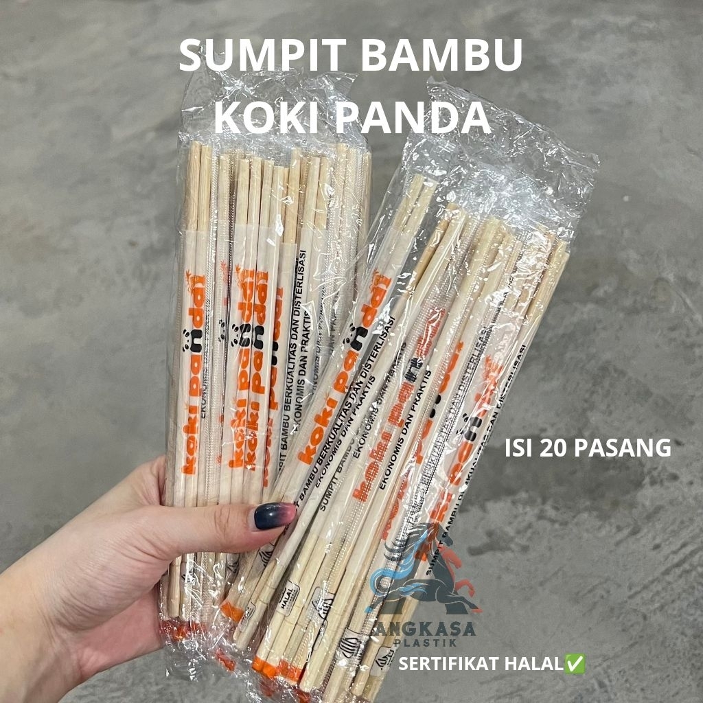 Jual Sumpit Bambu 20 Pasang / Sumpit Bambu KOKI PANDA & ION Good ...