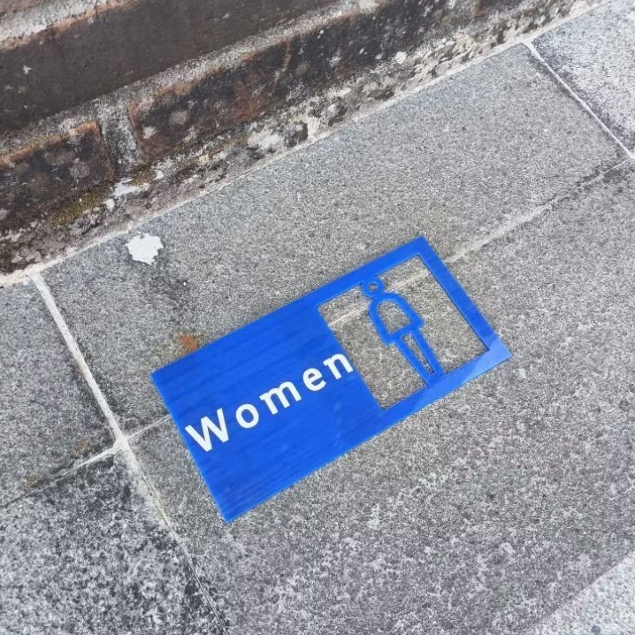 Jual sign akrilik / akrilik / toilet Women / biru | Shopee Indonesia